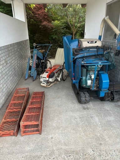 実働・野田産業　自走式ハーベスタ・クボタ春風・日の本1輪1条バインダー・3台セット・折畳み歩み板セット販売・下取り値引き可能