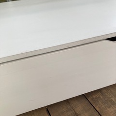 【定価11万以上‼️】店舗什器　３段テーブル　引き出し付き　アンティークゴールド脚の画像