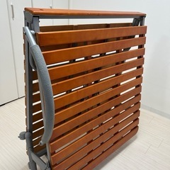 【お譲り先決定】すのこ折りたたみベッド　シングル