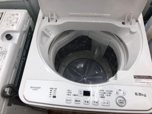 SHARP シャープ 全自動洗濯機 ES-GE5G-W 5.5kg 2023年製