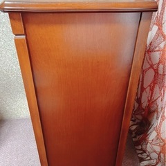 コイズミ 木製 キャビネット 電話台 飾り棚 ビンテージ 引出し 収納 昭和レトロの画像
