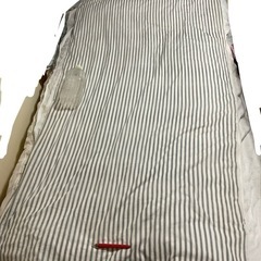 敷布団カバー　S 106✖️197cm  白とグレー縦縞