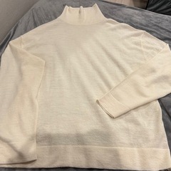 ZARA メンズ　ニット　ウール　白