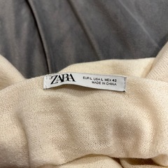 ZARA メンズ　ニット　ウール　白の画像