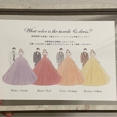 【0円】お色直しドレス色当てクイズセットの画像