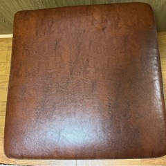 ソファ★スツール★ブラウン★未使用★手渡し★50×50×40hの画像
