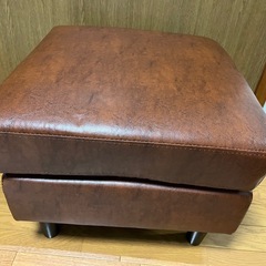 ソファ★スツール★ブラウン★未使用★手渡し★50×50×40hの画像
