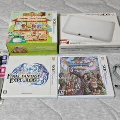 ニンテンドー3DS　LL　ホワイト　ソフト3本　amiiboカード