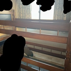 レトロ木製2段ベット【問い合わせ無ければ捨てます】