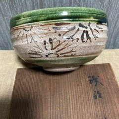 お値段交渉承ります　織部　菓子鉢　【希少】骨董 時代あり コレクション　天目茶碗  茶器　茶道具の画像