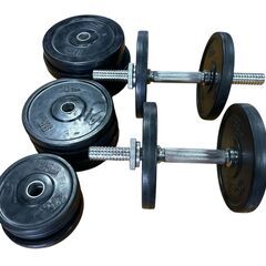 BODYMAKER ダンベルセット 合計45kg ラバープレート...