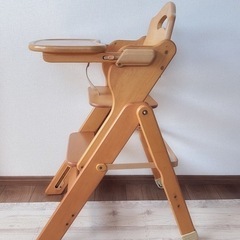 ナチャラルウッド　ハイチェアの画像
