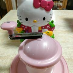 ☆【美品】可愛いキティちゃん手動式かき器(かき氷器)☆の画像