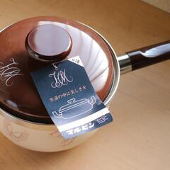 未使用 2点セット マルビシ ハナエモリ ホーロー鍋 片手鍋 両手鍋の画像