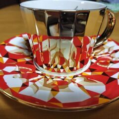 LUYCHO ミラーカップ＆ソーサー　コーヒーカップ ティーカップ