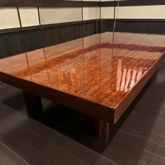 希少【天然木一枚板 重厚無垢材 高級座卓テーブル 大型 7.0c...