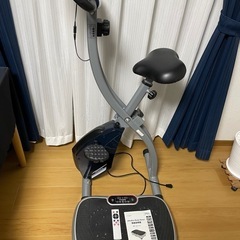 フィットネスバイクと振動マシン ボディシェイカーフィット