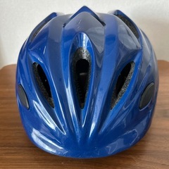 自転車用ヘルメット　キッズヘルメット　LEDキーホルダー　青　自...