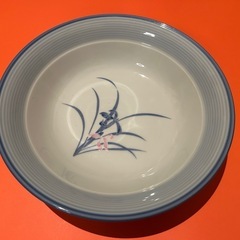 大皿　菖蒲の絵