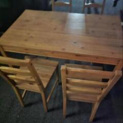 【ikea】4人がけダイニングセットJOKKMOKK