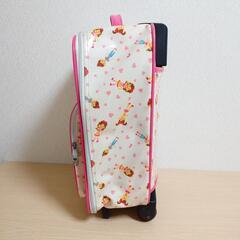 ミキハウス リーナちゃん キャリーバッグ 白 中古品 キャスター付きの画像