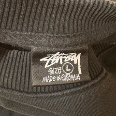 【中古品】 STUSSY トレーナー 裏起毛 ブラック Lサイズの画像