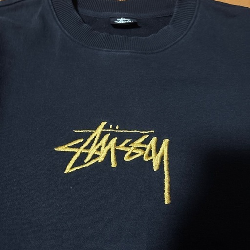 【中古品】 STUSSY トレーナー 裏起毛 ブラック Lサイズ