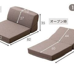 　未使用/新品　訳あり超特価　洗える BIGサイズ ローソファ ...