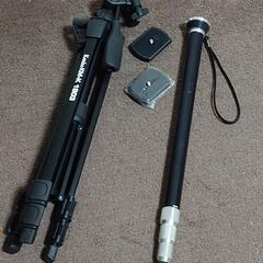 【美品】カメラ三脚　一脚　セットの画像