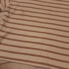 トップス 半袖 カットソー Tシャツ 80cm 80 ボーダー ベージュの画像