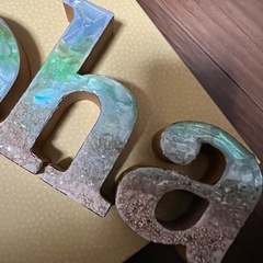 Aloha アルファベットオブジェの画像