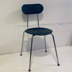無印良品　スチールチェア・樹脂座（ダークグレー）
