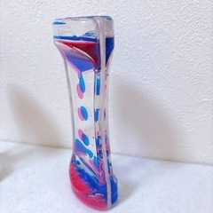 【新品】　液体砂時計 オイル砂時計 おもちゃ オイルモーション　ブルー　ピンク　リキッドモーション おもちゃ 置物 癒し 単品　1個　知育の画像