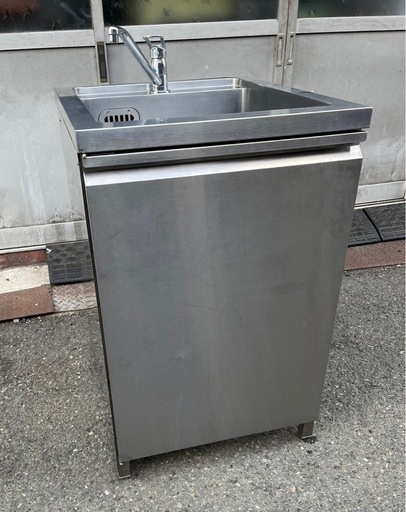 特注品 業務用 1槽シンク 混合水栓 蛇口付き 幅600×奥700×高さ