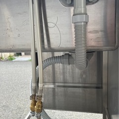 特注品 業務用 1槽シンク 混合水栓 蛇口付き 幅600×奥700×高さ940+160(mm) 一層シンク 一層 1層 一槽 店舗 厨房機器 流し台 大阪の画像