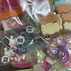 アクセサリーセット（ヘアゴム、ヘアクリップ、目印クリップ）★ハンドメイド品★ラッピングおまけ入りの画像