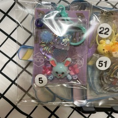 アクセサリーセット(15)（デコパーツ 詰めキーホルダー、ヘアゴム等）★ハンドメイド品含む★おまけ入りの画像