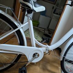 ママチャリ 折りたたみ自転車 26インチ 7段変速 ミニベロ カゴ付 折り畳み 自転車 シティサイクル 街乗り 通勤 通学の画像