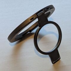 スマホリング MagSafe対応 リング マグネット式 携帯電話 ホルダーリング, マグセーフ バンカーリング, 角度調整可能 強力磁石付き 丸型 落下防止 片手操作可能 メタルリング付き 取り外し可能 iPhone 14 / 13 / 12 シリーズ専用 (スペースグレー)の画像