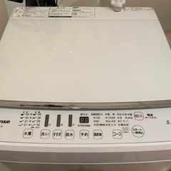 【2021年製】　Hisense  ハイセンス　5.5kg  洗濯機 の画像