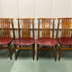 KOIZUMI 小泉産業 ダイニングチェア 4脚セット 昭和レト...