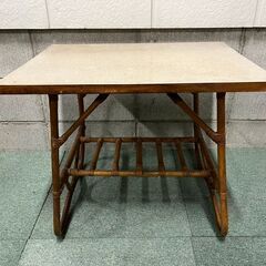 花台 物置台 飾り台 脚籐製 昭和レトロ 幅61cm×奥行46c...
