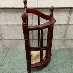 木製 傘立て サイド コーナー 昭和レトロ 幅27cm×奥行27cm×高さ64cm の画像