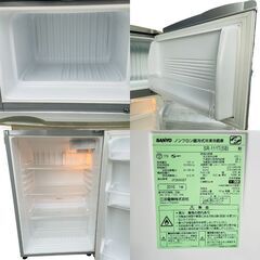 ★動作確認済み★冷蔵庫　109L　SANYO　2010年製　SR-111T　シルバー　サンヨーの画像