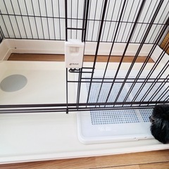 もっとお掃除簡単リッチエル 屋根付きペットサークル 120-60の画像