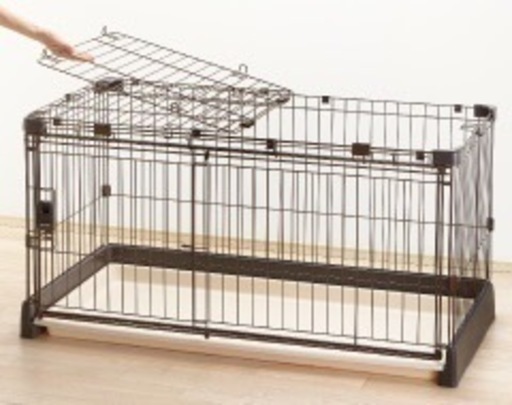 もっとお掃除簡単リッチエル 屋根付きペットサークル 120-60