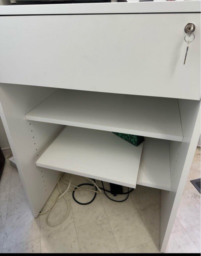 コインレジカウンター ホワイト 鍵付き