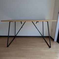 無印良品　木製折りたたみテーブル　オーク材突板　幅１２０ｃｍ