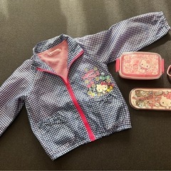 キティちゃん色々　ジャンパー・お弁当箱・スプーンフォークお箸セッ...