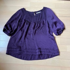 パープルカットソー差し上げます